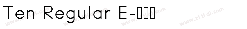 Ten Regular E字体转换